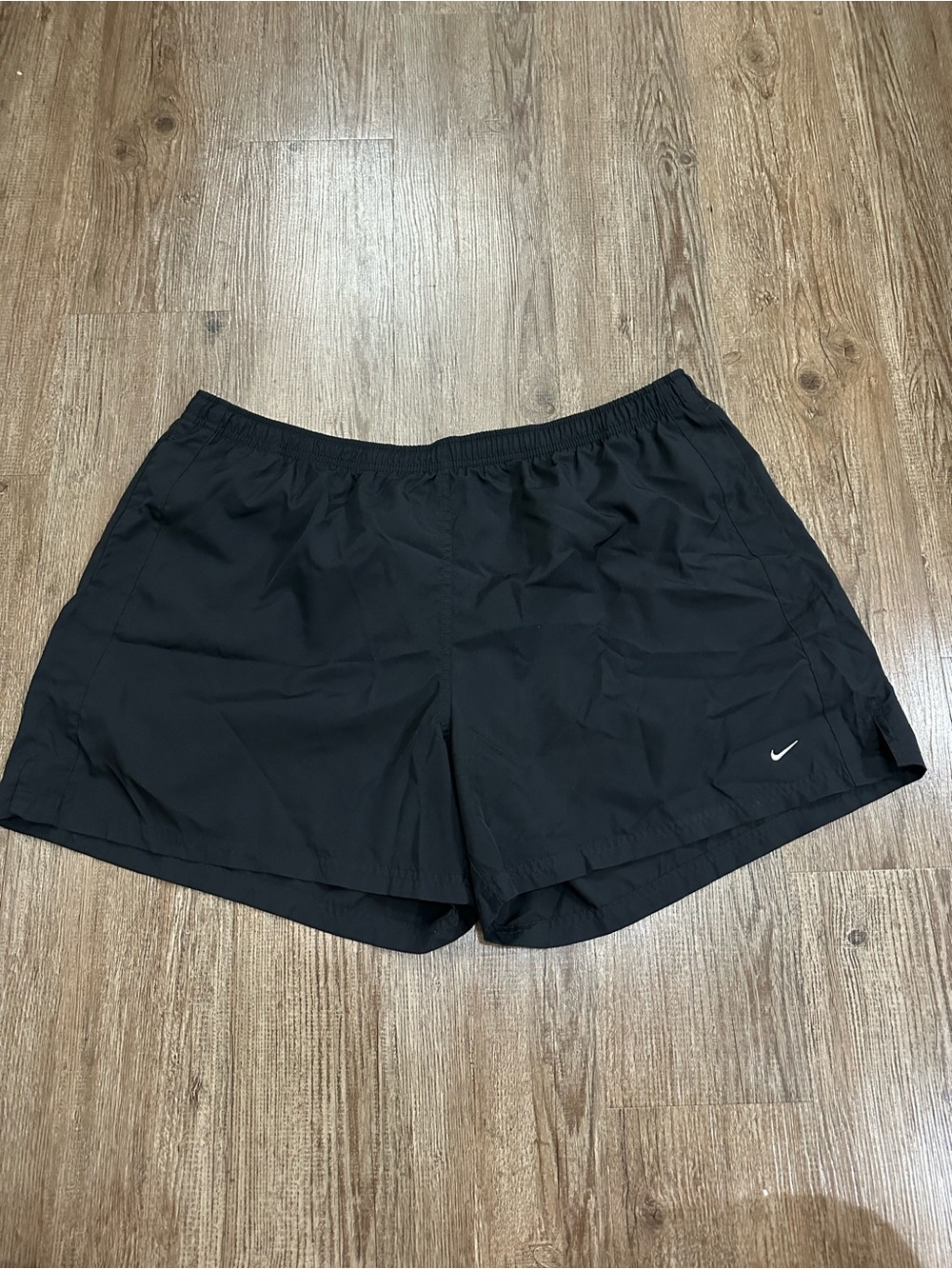 Nike Mens Black Running Shorts with Swoosh
